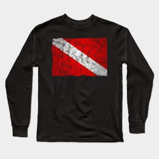 Diving Flag Vintage Diver Gift Long Sleeve T-Shirt